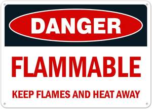 الأكثر مبيعاً علامة تحذير من الألومنيوم شديدة التحمل قابلة للاشتعال-.040 سميكة ، محمية من خلال الاشعة تحت الاشعة تحت الاشعة - Product Image 2