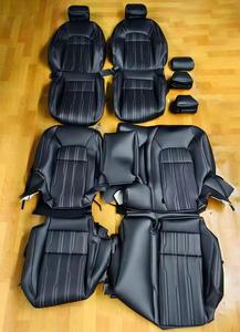 Funda de asiento de coche de repuesto completo de cuero marrón personalizado DOS para Land Rover Defender <span class=keywords><strong>2021</strong></span> - Product Image 5