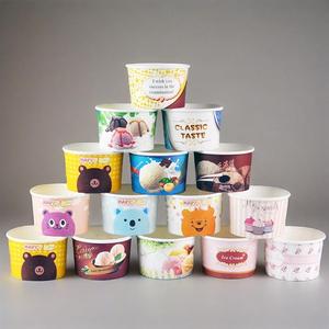 Contenants à emporter biodégradables personnalisés avec logo, en papier, pour crème glacée, de 3oz, 4oz, 5oz, 6oz, 8oz, 10oz, 12oz, 16oz, 28oz, 32oz - Product Image 1