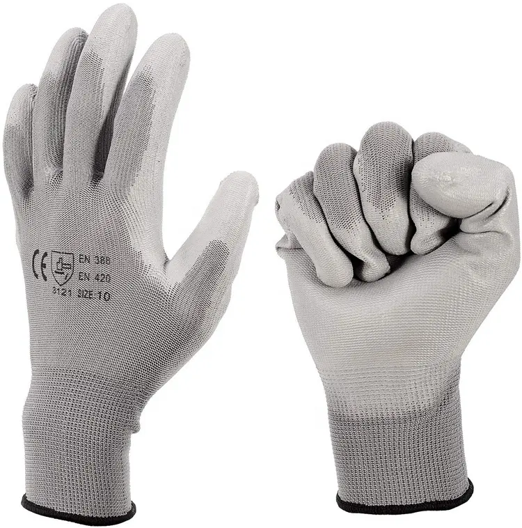 Household Personality Handrail Work Gloves Nylon Grey Working Gloves Stretchy Labor Gloves