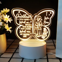 Lampe de table acrylique drôle sans fil lampe à LED 3D lampes de table spéléologie lumières créatives lampes bureau veilleuse Table Kits décor de chambre