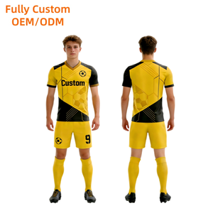 Maillots de football pour enfants personnalisés de haute qualité, sublimés, à manches courtes, respirants, à séchage rapide, uniforme de football - Product Image 1