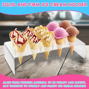 Soporte <span class=keywords><strong>de</strong></span> Acrílico Transparente para Conos <span class=keywords><strong>de</strong></span> Helado con Capacidad para 8 Conos, Exhibidor <span class=keywords><strong>de</strong></span> Conos <span class=keywords><strong>de</strong></span> Waffle para Algodón <span class=keywords><strong>de</strong></span> Azúcar para Restaurantes - Product Image 5