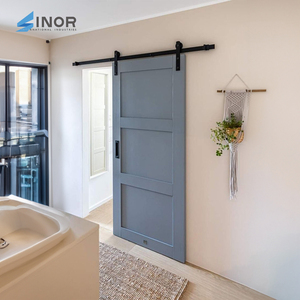 Puerta de Granero de Madera Sólida de Alta Calidad, Material de Madera Natural, Textura Hermosa, Rendimiento Estable, Confiable, para Uso Interior - Product Image 4