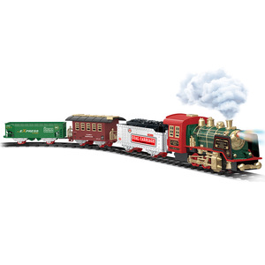 Đồ Chơi Trẻ Em Quà Tặng Giáng Sinh <span class=keywords><strong>Train</strong></span> Set Cho Cây Giáng Sinh Có Thể Sạc Lại Tàu Điện Cho Trẻ Em Với Từ Xa Hơi Nước Đèn Âm Thanh - Product Image 5