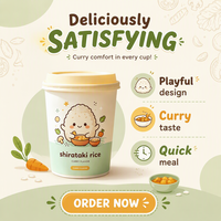 Wholesale Keto Friendly Healthy Diet Meal Replacement Dried Shirataki Konjac Rice Curry Flavor