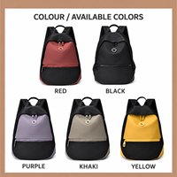 Sac à dos pour femme en tissu nylon avec poche avant, emblème rond, pour usage quotidien, bretelles réglables, OEM ODM, vente en gros, MOQ 10 pièces