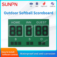 Papan Skor Softball LED Elektronik Luar Ruangan dengan Kontrol Jarak Jauh RF dan Kontrol Perangkat Lunak Komputer