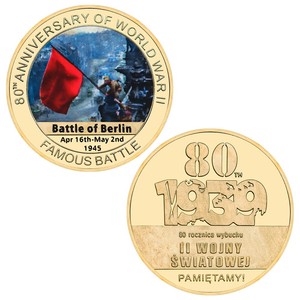 Vente en gros de pièces commémoratives personnalisées en métal de la Seconde Guerre mondiale cadeaux de pièces de défi personnalisés pour hommes - Product Image 6