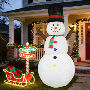 Nouvelles décorations de Noël : Lanternes et modèles de bonhommes de neige en polyester 190T imperméables de 2,4 m pour jardins et fêtes – Direct Usine - Product Image 4