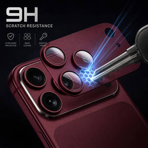 Protector de lente de cámara de aluminio mate personalizado OEM para iPhone 18 Pro Max, cristal 9H, protección total, película antihuellas. - Product Image 2