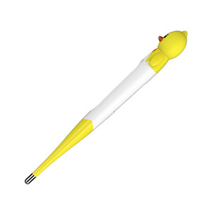 Thermomètre numérique médical personnalisé à thème animal, rétroéclairé, pour usage domestique, avec embout souple en forme de petit canard jaune - Product Image 2
