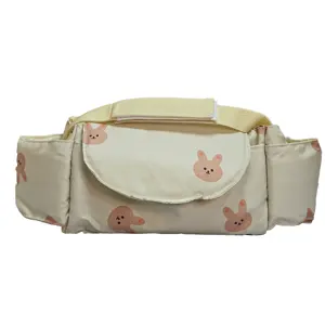 Evrensel pamuk kreş bebek bezi organizatör çantası ile yalıtımlı fincan tutucu asılı bebek bebek çantası anne ve bebek için - Product Image 6