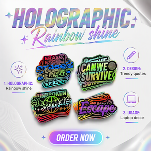 Etiquetas Adhesivas Holográficas con el Nuevo Logotipo de TEDDY, Resistentes al Agua, de Vinilo, con Diseño de Dibujos Animados, Protección UV, para Embalaje - Product Image 2