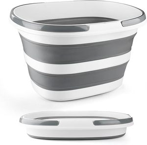 Cubo de fregado plegable con mango para limpieza, cubo de silicona cuadrado de 16L para limpieza de ventanas o lavado de coches - Product Image 1