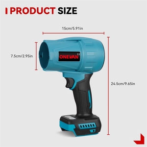 <span class=keywords><strong>Souffleur</strong></span> ONEVAN 3500W 3815 anti-poussière, pour feuilles et neige, 3 vitesses, industriel, sans fil, compatible avec la batterie <span class=keywords><strong>Makita</strong></span> <span class=keywords><strong>18V</strong></span> - Product Image 3
