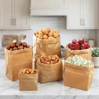 Bolsas de Embalaje de Compras Biodegradables de Papel Kraft Simple de Alta Calidad Personalizadas con su Propio Logotipo