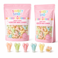 Bonbons comestibles en paraffine liquide, design réaliste de créatures marines, 0,5 kg, OEM personnalisé, saveurs tropicales assorties, en vrac, sûrs à consommer