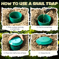Piège à escargots écologique, sans danger, efficace, attrape-chenilles réutilisable, station d'appât de jardin pour le contrôle des ravageurs des plantes potagères