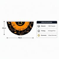 Drapeau de fanion d'Halloween moderne personnalisé en gros, motif fantôme effrayant, citrouille, crâne, guirlande 100D en polyester, impression numérique, décoration extérieure, OEM