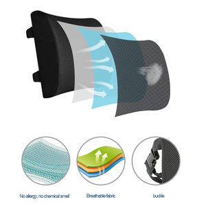 Cojín lumbar ortopédico para <span class=keywords><strong>silla</strong></span> de oficina, soporte de espalda para coche y conductor de autobús, con cubierta de malla transpirable - Product Image 2