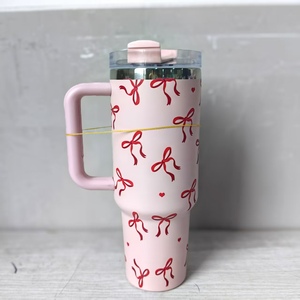 2026 Ngày Valentine 40Oz Cốc Bằng Thép Không Gỉ Cách Điện Chai Nước Du Lịch Cup Với Xử Lý Xe Cách Điện Cốc Cà Phê - Product Image 3