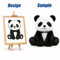 Peluche Panda Personnalisée OEM, Ours en Peluche à Poils Longs de Qualité Supérieure, Cadeau Souvenir Chinois en Gros, Certifié CE CPC pour Enfants