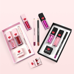 Nouveau Kit de Maquillage Lèvres Marque Privée : Brillo De Labios, Rouge à Lèvres Liquide Mat et Brillant, Crayon Contour des Lèvres Marron - Product Image 1
