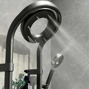 Kepala pancuran kuningan kelas atas dipoles selesai dengan katup keramik inti berdiri lantai keran pijat hujan bintang lima tahun - Product Image 2