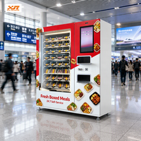 Distributeur automatique de repas chauds entièrement automatique pour usage commercial, vente ODM, fonction SDK, écran tactile numérique, paiement par carte de crédit et code QR