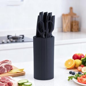 Ensemble de couteaux de cuisine en acier inoxydable avec manches en PP, ciseaux, couteau de chef, couteau à éplucher, couteau à découper la viande - Product Image 4