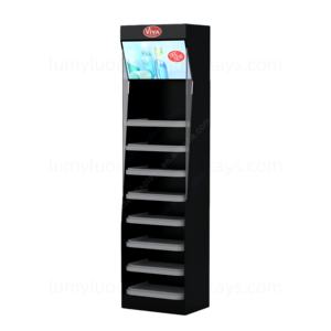 LED Lights Cosmetic <b>Display</b> <b>Stand</b> Metal Floor Showcase for Makeup & Skincare Product Retail Merchandising Rack for Mall Boutique - Product Image 5