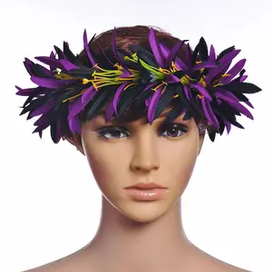NEW COLOR Factory Supplier HL0004B-13 5Color 50CM Artificial Velvet Spider Lily Headband Tropical Flower Hawaii Decoration