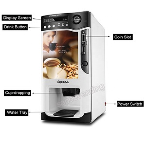 Automatic Easily Used <strong>Coffee</strong> Vending <strong>Machine</strong> With <strong>Cup</strong> Dispenser for Shopping Street - Product Image 5