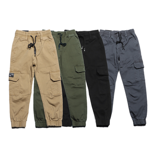 Pantalon cargo unisexe pour bébé et tout-petit, à carreaux, délavé, avec poches latérales, coupe ample, taille élastique, best-seller - Product Image 1