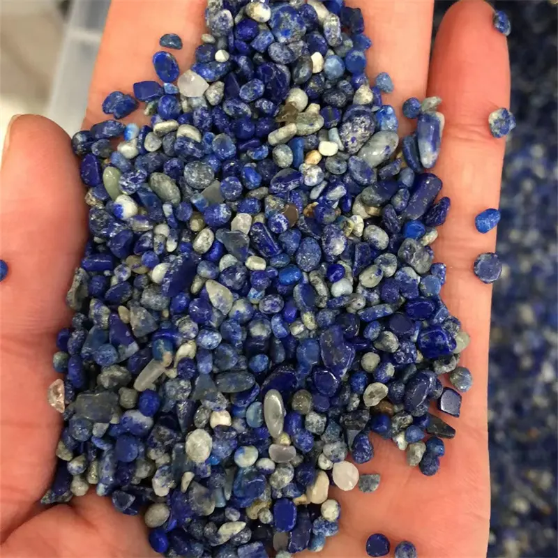 New Arrivals 3-5Mm Loose Pha Lê Đá Gravels Tự Nhiên Màu Xanh Lapis Lazuli Pha Lê Chip Cho Quà Tặng