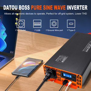 Onduleur de voiture DATOU <span class=keywords><strong>BOSS</strong></span> 1000W avec télécommande, 12V DC vers 220V AC, onduleur solaire hors réseau à onde sinusoïdale <span class=keywords><strong>pure</strong></span> 50/60Hz, certifié CE RoHS - Product Image 5