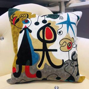 Funda de cojín cuadrada bordada con figura mágica abstracta de <span class=keywords><strong>Picasso</strong></span> clásico, fundas de almohada para decoración de hogar y Hotel, técnica tejida - Product Image 4