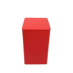 Caja de lata de punto de metal rectangular multicolor reciclable para embalaje de té de alimentos de café - Product Image 3