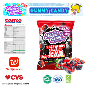 MiniCrush Fruta Frambuesa Fresa Agrio Dulce Sabor Mini Sueco Masticar Gummy <span class=keywords><strong>Candy</strong></span> Skull Shaped Chewy <span class=keywords><strong>Candy</strong></span> Bag - Product Image 4
