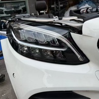 Pare-chocs complet pour Mercedes-Benz C63 W205 AMG 2019-2021, comprenant la calandre, le ventilateur de radiateur, les phares, les capteurs de stationnement et les composants de carrosserie