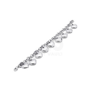 Pulseras de Plata 925 con Dije de Corazón, Diseño Ligero y Duradero, Calidad Superlativa para Mujer - Product Image 1