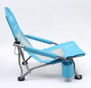Portable Ultralight Metal Frame Oxford Fabric Folding Chair Low Seat Comfortable Outdoor Camping Beach Chair <b>Storage</b> Bag 300 LBS - Product Image 4