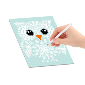 Fábrica al por mayor niños Graffiti Set Paquete de regalo papel búho patrón Graffiti Dot imagen por número juguetes de <span class=keywords><strong>dibujo</strong></span> - Product Image 4