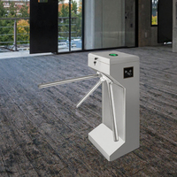 Lector de Tarjetas de Control de Acceso de Acero Inoxidable, Barrera de Acceso Bidireccional Semiautomática con Trípode Vertical