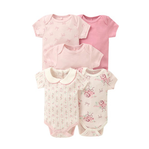 Wholesale Cute Animal Printed Short-Sleeved Climbing <strong>Jacket</strong> New Baby Summer <strong>Jumpsuit</strong> for Girls and Men Cotton Fabric - Product Image 6