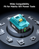 2 pak pengganti 18 Volt alat listrik baterai isi ulang dengan 14.4 v-18 V Port Ganda pengisi daya untuk Makita BL1815 BL1850B BL1830