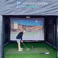 Tente simulateur de golf mobile d'extérieur, structure gonflable portable pour l'entraînement au golf, les fêtes et les événements d'entreprise