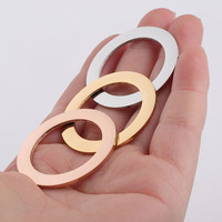 Chihang YEP12232 Edelstahl 18K Vergoldete DIY 35mm Ringplatte Zubehör Titan-Stahl Blanko-Kreisplatte Schmuck