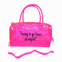 Sac de sport léger personnalisé pour femme PVC transparent imperméable à l'eau lettre à la mode multifonction fermeture éclair bagage à main accessoire de voyage